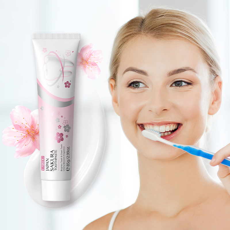Teeth Whitening Japan - LAIKOU Japan Sakura Toothpaste Whitening Stain