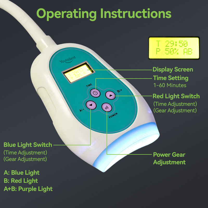 50W Dental Touch Screen 3 Colo - Teeth Whitening With Light review and price