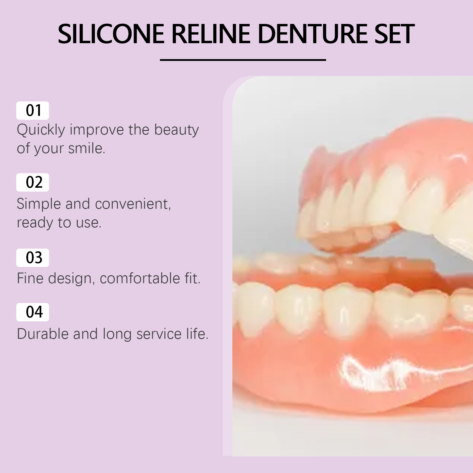 Silicone Denture Set Fit Tempo - Teeth Whitening Kit review and price