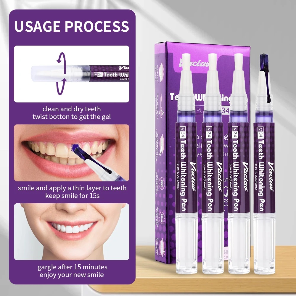 Vaclav V34 Purple teeth whiten - Teeth Whitening App review and price